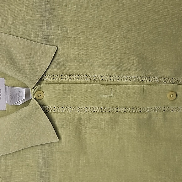 Liz Claiborne Lizsport 100% Linen Button Down Blouse - Picture 5 of 9